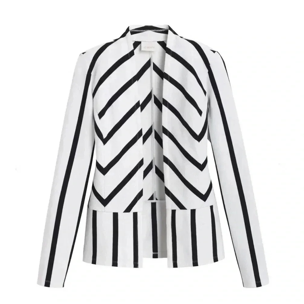 Chico’s Stripe Ottoman Jacket